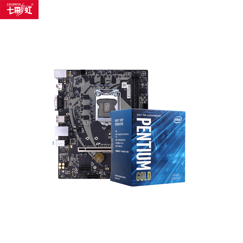 七彩虹战斧H310M-M.2魔音版 V21 游戏主板+intel 奔腾 G5420
