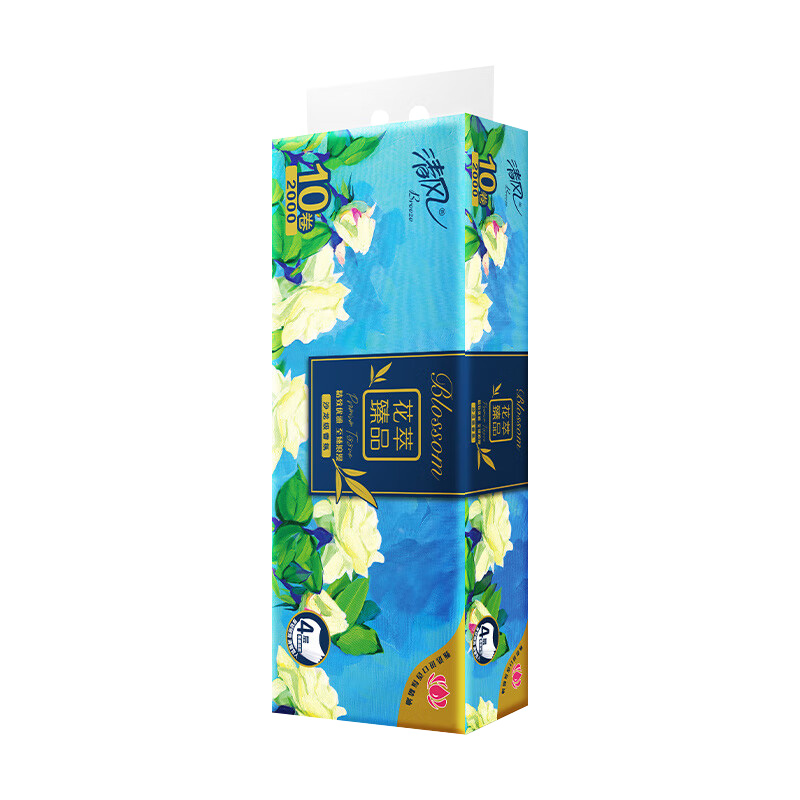 清风卷纸花萃臻品有芯4层*200g*10卷*1提B20AGHC