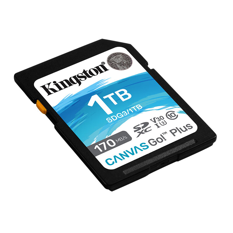 金士顿(Kingston)1TB SD存储卡 U3 V30 相机内存卡 高速sd卡大卡 4K超高清拍摄 读速170MB高清大图