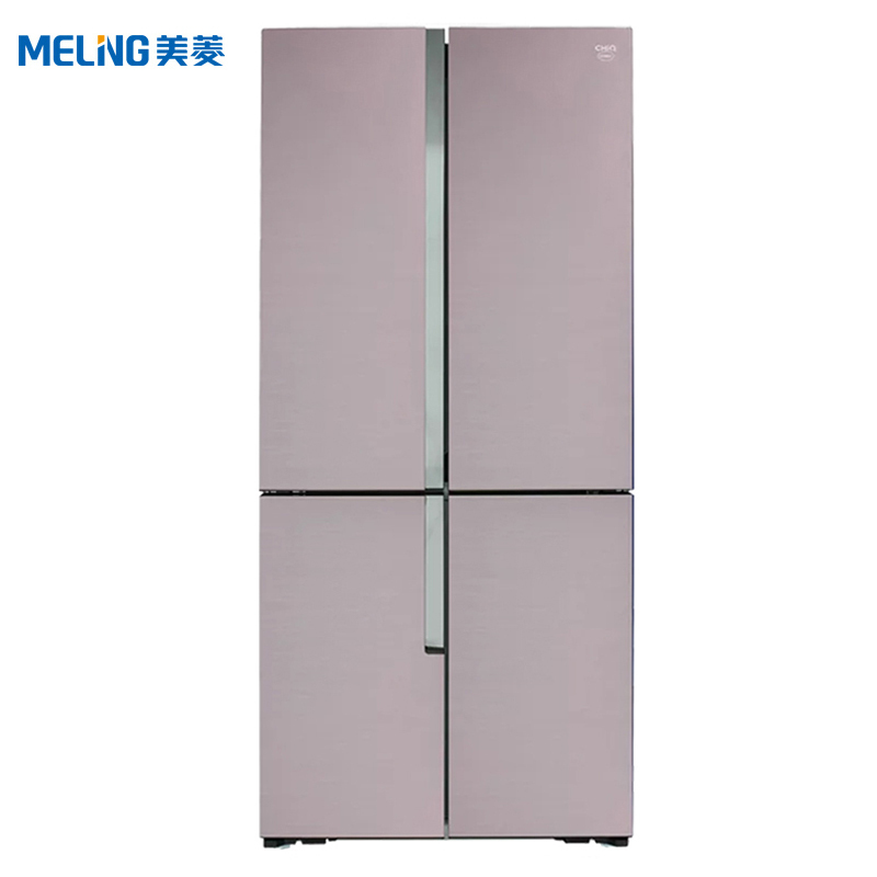 美菱(MELING) BCD-506WUPBA 506升M鲜生 十字门冰箱 精确变频 底部散热 钢化玻璃面板(时光粉)