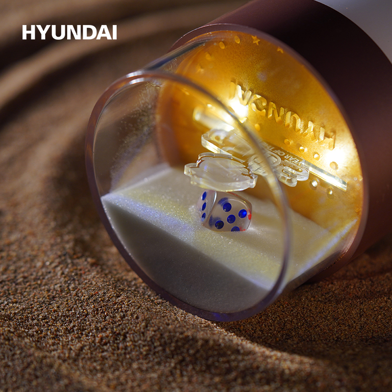 HYUNDAI韩国现代 沙漏音箱灯客厅办公室桌面定制摆件卧室床头解压装饰礼物YH-F022(可定制)