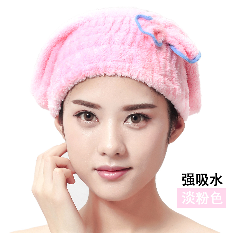 2条装浴帽干发帽女长发吸水毛巾干发巾加厚可爱擦头发速干包头巾 三维工匠 3条装【加厚款】紫色干发帽+蓝色长巾+红色长巾