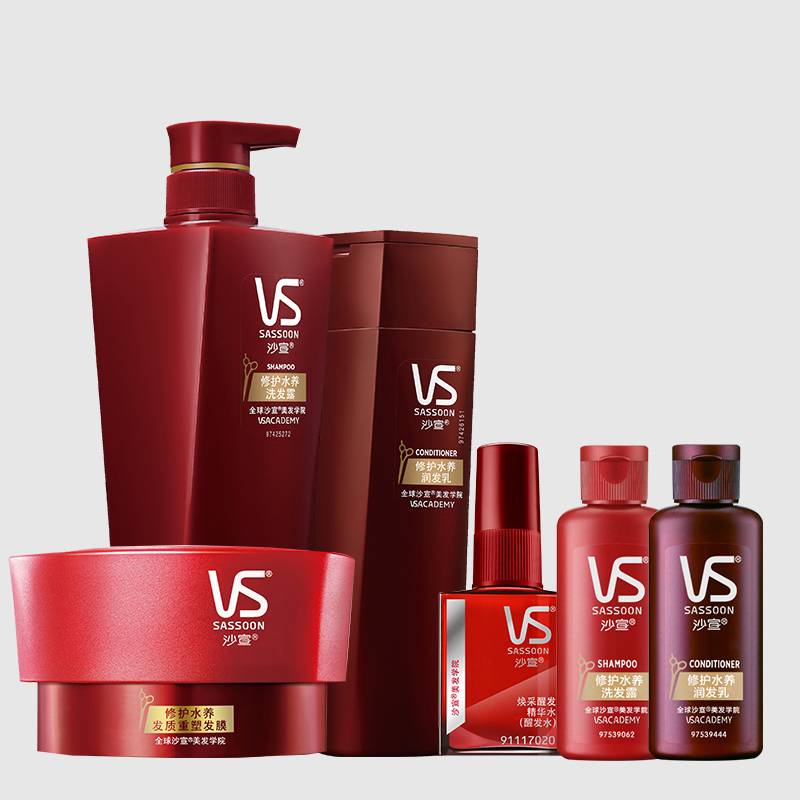 沙宣(VS SASSOON)洗发露750ml+润发乳400ml+发膜150ml+洗发露+润发乳+精华水 修护洗发水