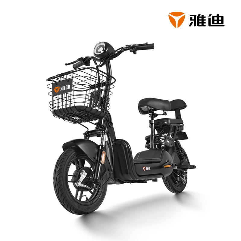 雅迪电动车2020新款铅酸小金果48v电瓶车踏板代步电动自行车小金果藕