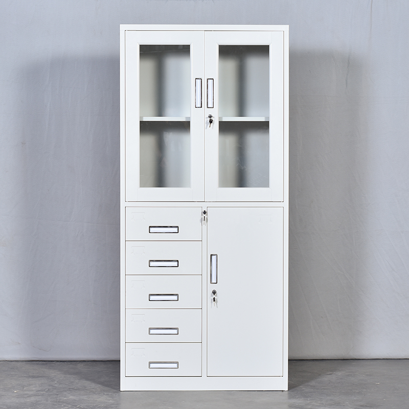 臻远 ZY50212007钢制文件柜办公柜铁皮资料柜档案柜 偏五斗柜高清大图