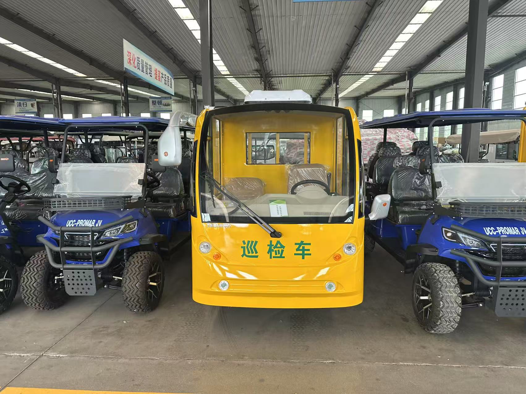 电动观光货运车皮卡四轮车营区园区货物运输车物业社区机场搬运中转车平板拉货车
