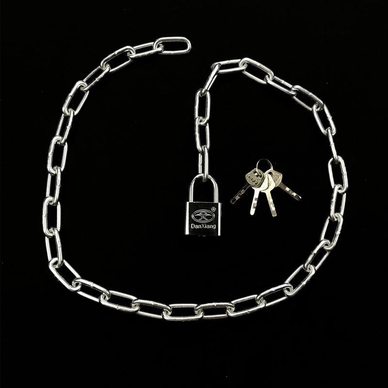 链条自行车阿斯卡利铁链锁精致小便携细大门锁具便携式室内摩托锁链