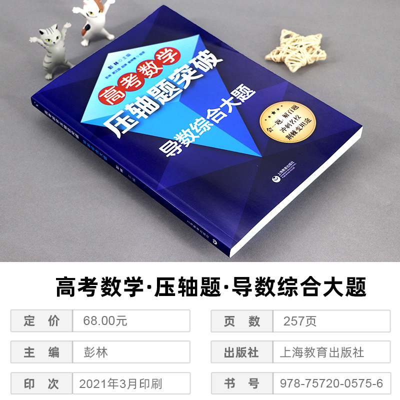 [正版]高考数学压轴题导数综合大题 高中高三数学解题思维训练练习册 提升解题技巧高考冲刺提升辅导资料书 上海教育出版社