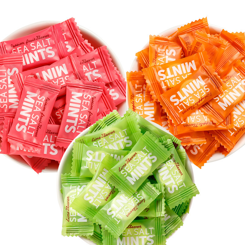 99元任选12件比比赞海盐混合味薄荷糖200g招待糖果网红老式强劲型维c