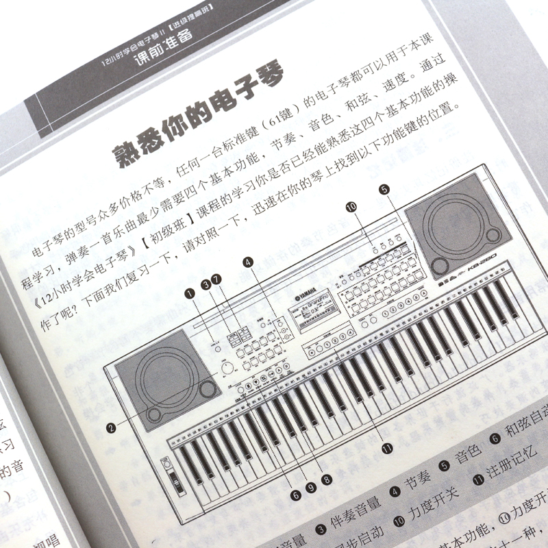 [正版]12小时学会电子琴2 进阶提高班中级 时老师简谱电子琴谱初学入门自学教程书 北京体育大学社 零基础教学流行歌曲高清大图
