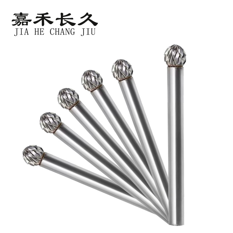 嘉禾长久 硬质合金旋转锉磨头(钨钢磨头) D型双槽 个高清大图