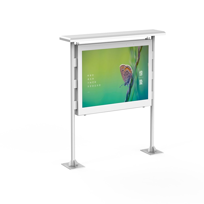 98寸立柱雨棚户外广告机高清大图