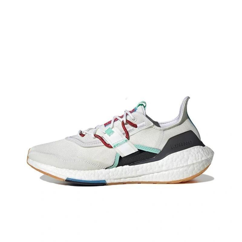 阿迪达斯(adidas)男鞋白黑气垫缓震耐磨跑步鞋2022夏季新款低帮透气轻便休闲运动鞋GX8346