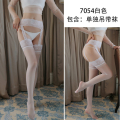 长夜漫漫情趣内衣女士性感吊带长筒袜蕾丝丝袜开档诱惑夜迷离7054_648222 白色