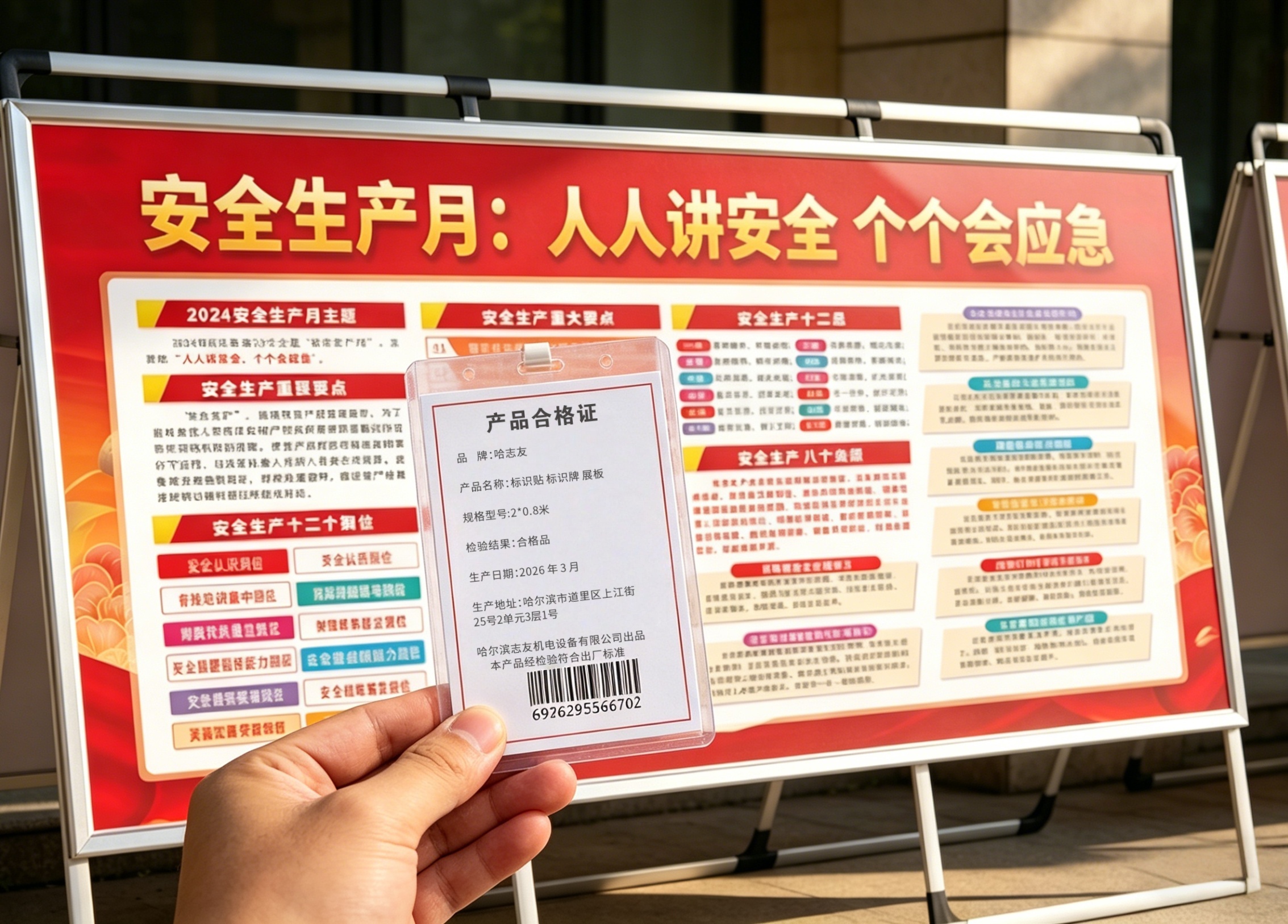 哈志友 标识贴 标识牌 展板2*0.8米设计新颖,高清印刷,优质材料,支持定制高清大图