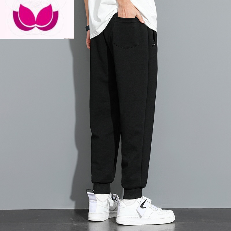 七斓春运动裤男休闲裤男宽松加肥加大码加绒加厚小脚长裤子