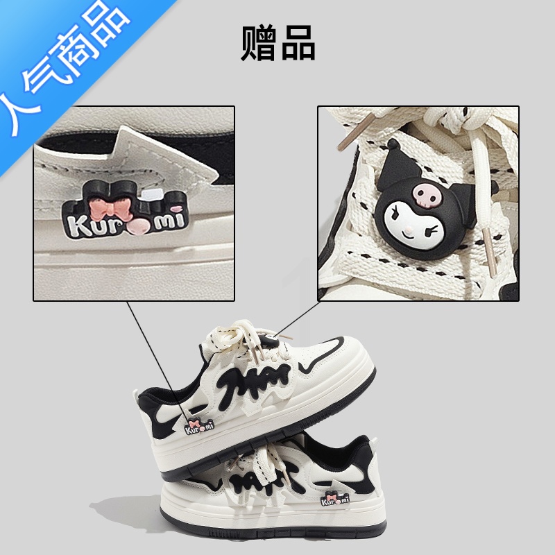 SUNTEK原创小众厚底小白鞋女可爱2023春夏新款百搭ins休闲运动透气板3高清大图