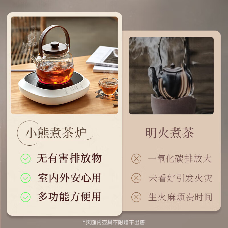 小熊(Bear)电陶炉煮茶器煮茶炉煮茶壶 围炉煮茶0.6L ZCQ-L05H5高清大图
