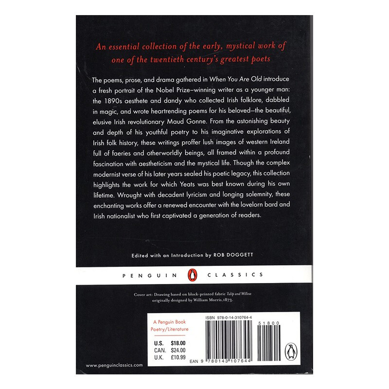 [正版]当你老了 叶芝诗集 英文原版 When You Are Old Early Poems Plays and F高清大图