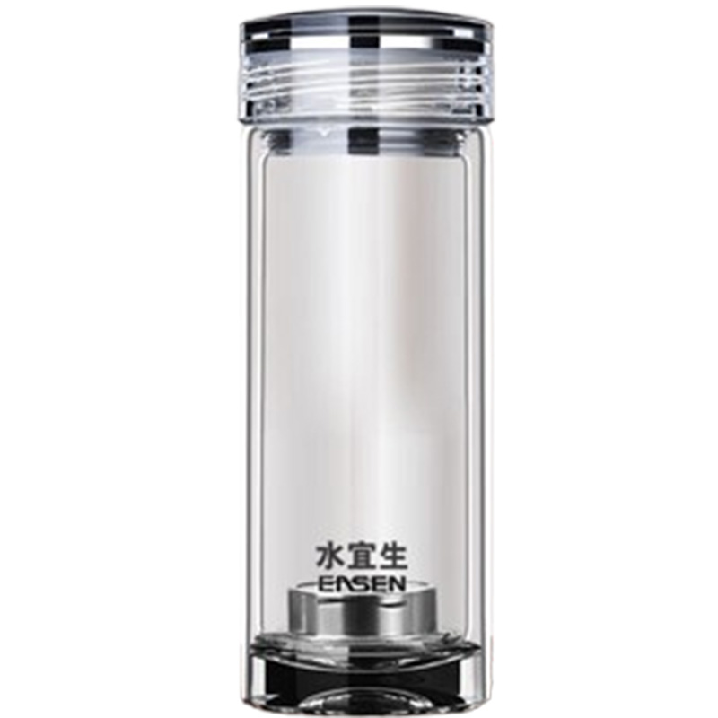 水宜生玻璃杯320ml弱碱加厚杯底手感扎实钛茶杯G8800