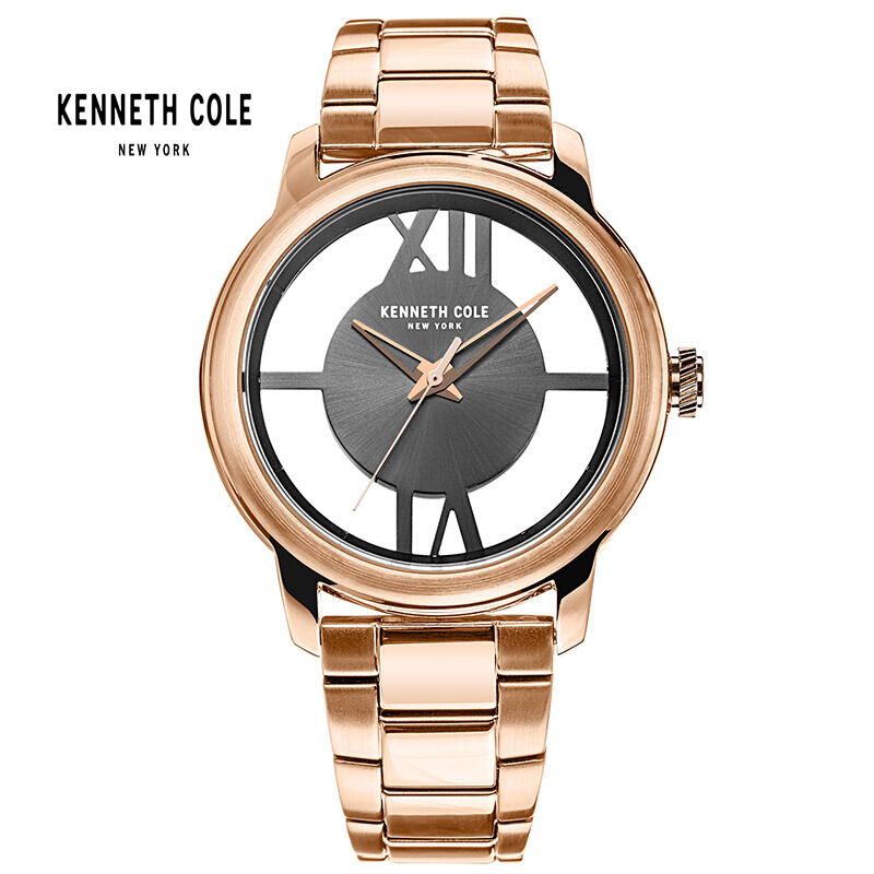 KennethCole美国时尚透视女表女士钢带石英表皮带防水KC10024376