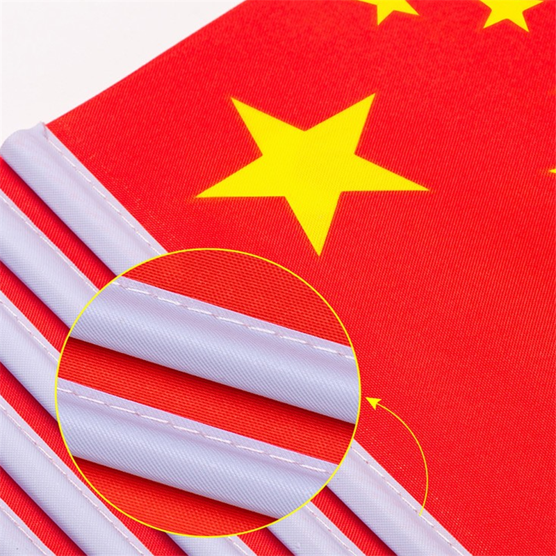 小guo旗手摇旗小红旗 五星红旗带杆手挥旗 30个