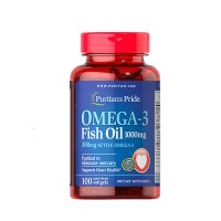 Puritan's Pride 普丽普莱 Omega-3深海鱼油胶囊 100粒/瓶 美国进口 100克