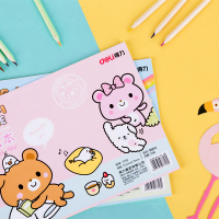 得力（deli）5本装图画本 空白 儿童画画本 幼儿园 a4/B5小学生美术素描本绘画纸粉色/5本 7718