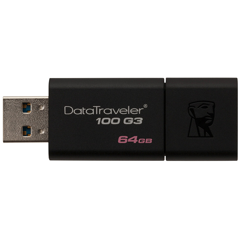 金士顿 64GB USB3.0 U盘 DT100G3 黑色 2个装