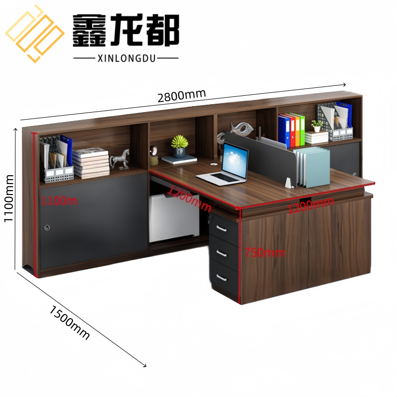 鑫龙都屏风办公桌套高清大图