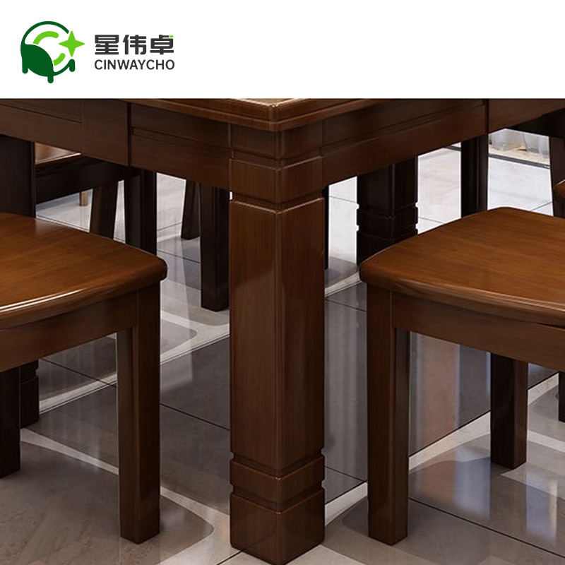 星伟卓 餐桌 1.2m+4椅套高清大图