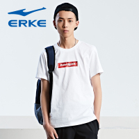 鸿星尔克（ERKE）男运动T恤新品男子字母休闲圆领短袖男时尚T恤