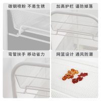 炊大皇厨房置物架落地桌面双多层收纳架调味料架网篮推车CA02WL