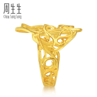 周生生(CHOW SANG SANG)黄金足金通花黄金戒指女士女款 68087R计价