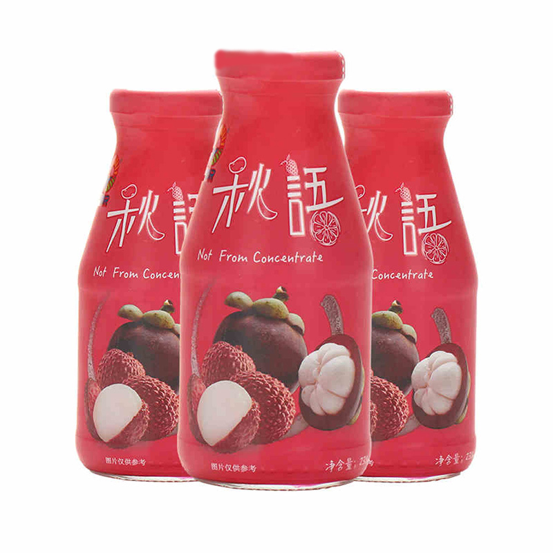 九日秋雨果汁(山竹荔枝)238ml*3 泰国进口饮料nfc非浓缩还原