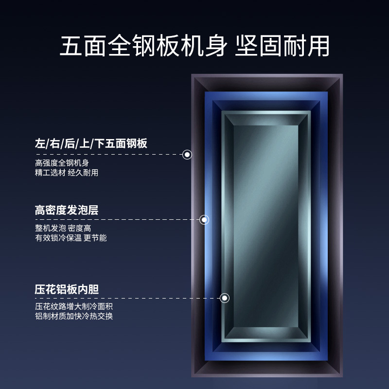 澳柯玛(AUCMA)SC-278NE单门展示柜278L冷藏冰柜保鲜饮料柜商用啤酒柜超市立式冰箱冰柜