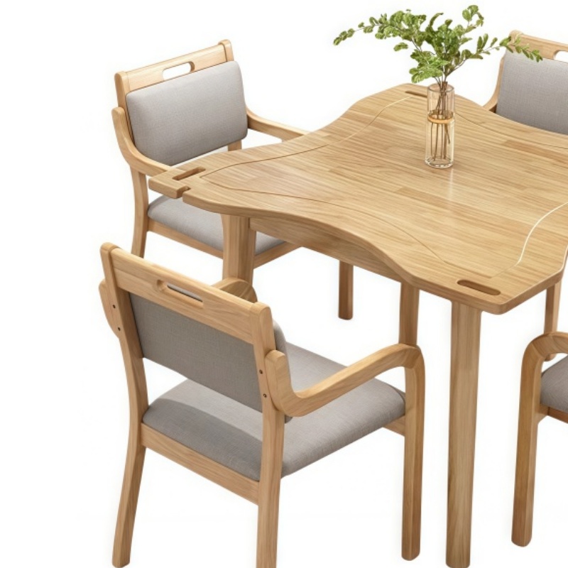 豫龙都 洽谈桌椅 一桌四椅90cm 套高清大图