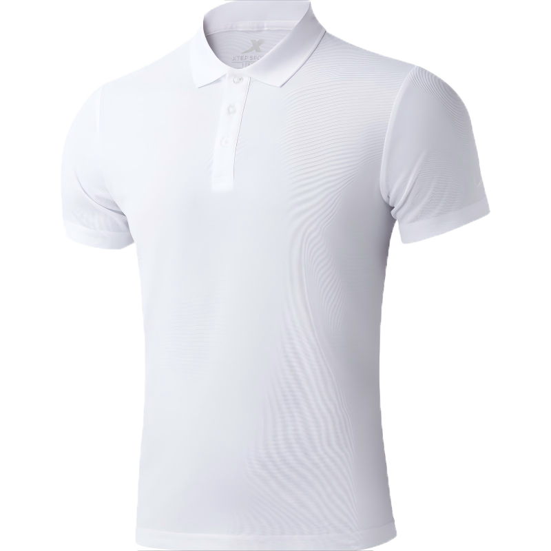 特步 短袖POLO衫 珍珠白(中性) 2XS-6XL 979129028016 件高清大图
