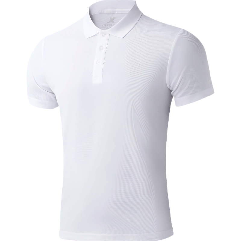 特步 短袖POLO衫 珍珠白(中性) 2XS-6XL 979129028016 件图片
