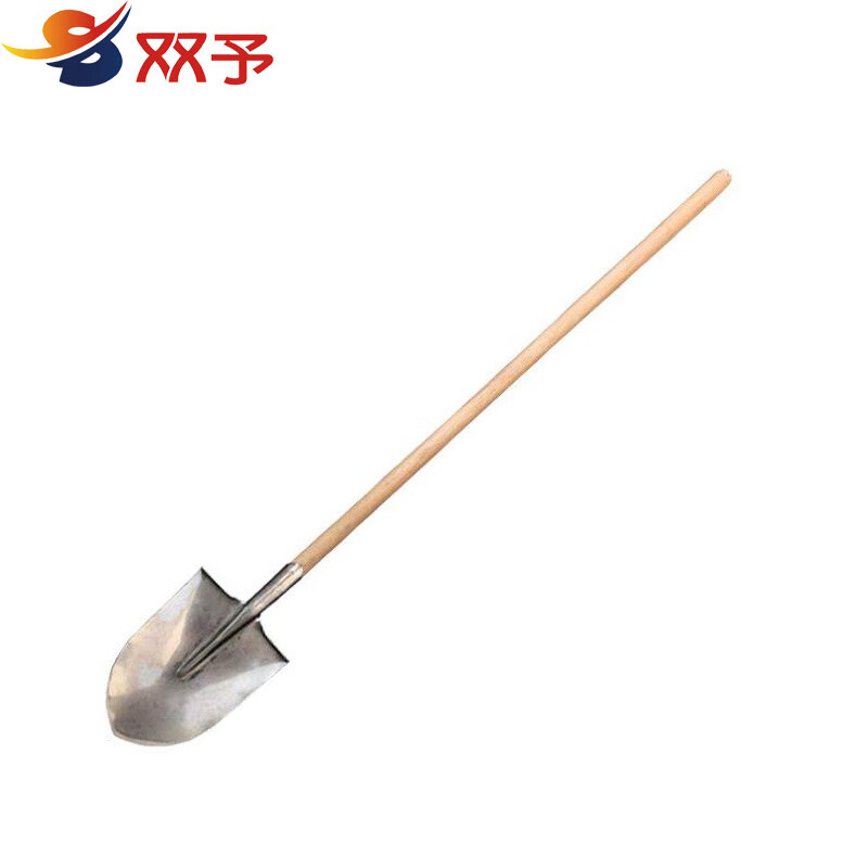 双予工兵铲抗洪救援防汛碳钢锹大小镐园艺木柄铁锹铁镐 本色尖头