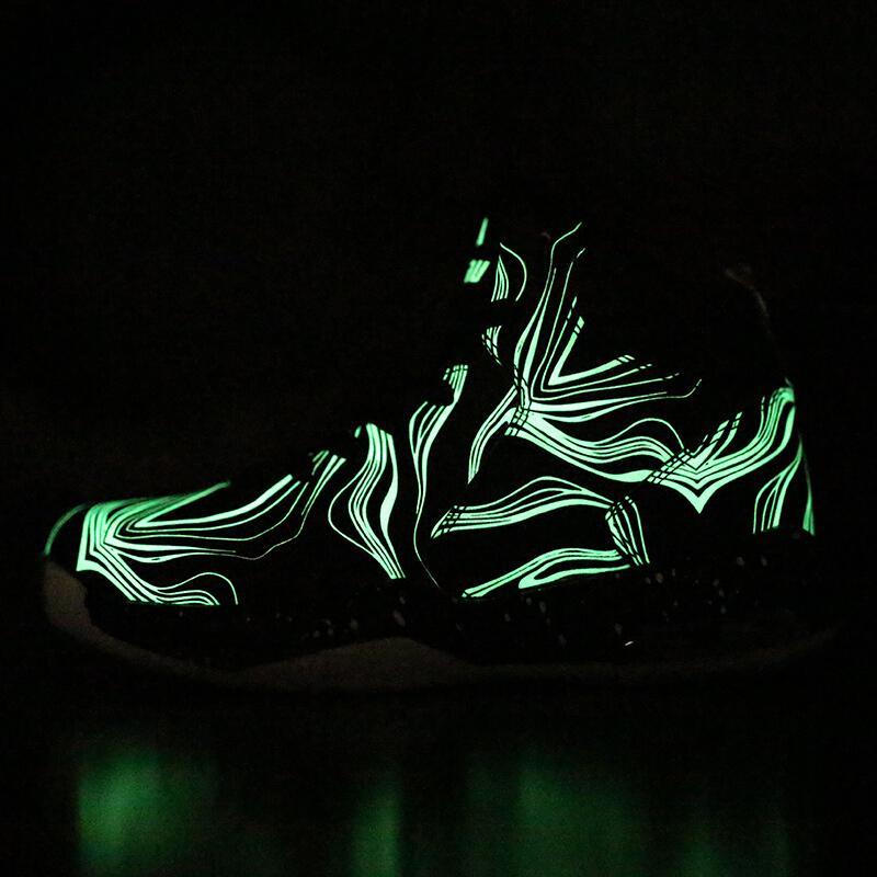 炫酷夜光篮球鞋男高帮运动鞋个性荧光绿潮鞋青少年小学生男女同款