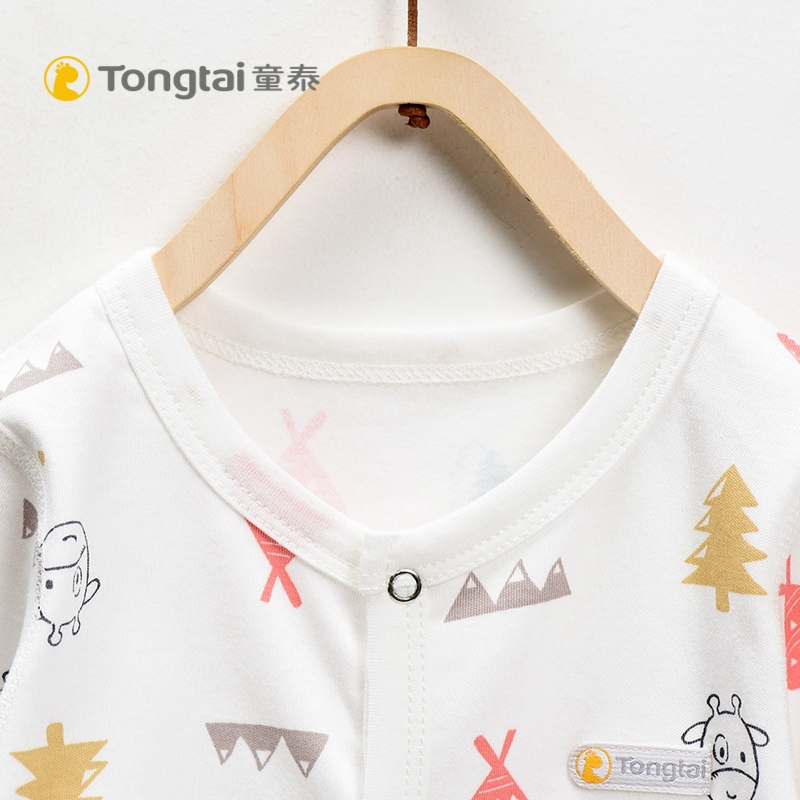 童泰TONGTAI婴幼儿内衣纯棉0-1岁连体内衣1-2岁宝宝对开哈衣爬服婴幼儿通用90cm