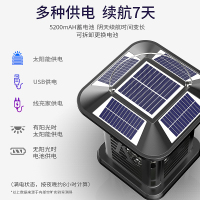 太阳能灭蚊灯户外防水庭院花园家用室外别墅电虫灯器驱蚊神器[五面太阳能-柱头灯]单台