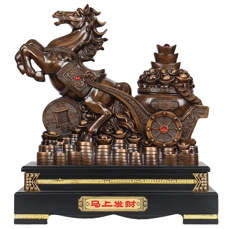 美帮汇马摆件工艺品大号马到成功家居客厅创意装饰办公室摆设高清大图