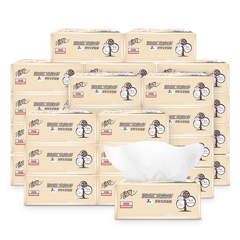 清风萌宠系列亲肤抽纸 24包箱