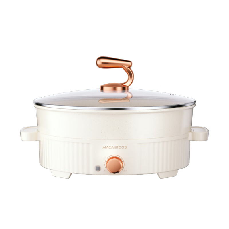 迈卡罗 MC-BD157 多功能电煎锅 5L多用途锅宿舍学生火锅蒸煮一体家用小型迷你锅