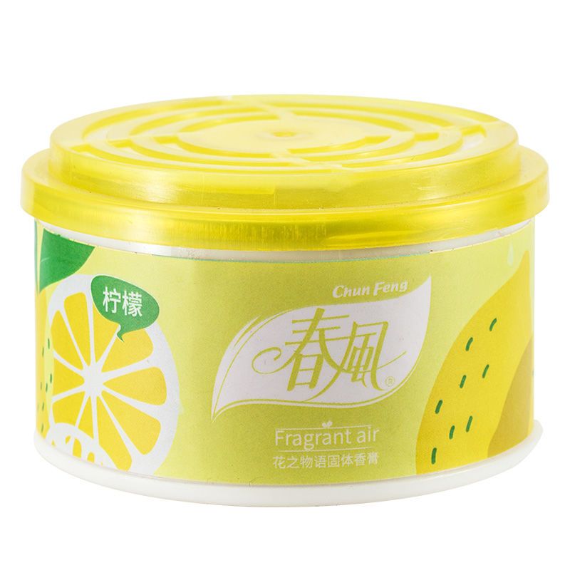 春风空气清新剂固体香膏清香剂汽车除味厕所除臭卧室香薰持久留香 9盒柠檬