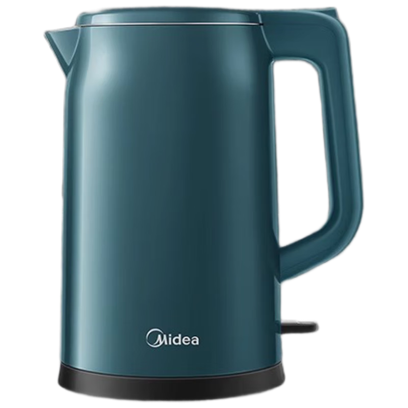 美的(Midea)电水壶大容量家用办公室烧水壶热水壶双层防烫无缝全钢开水壶 MK-17MS01