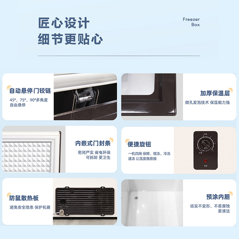 白雪冷柜BD/C145DS家用小冰柜145升冷冻冷藏转换冷冻箱高清大图