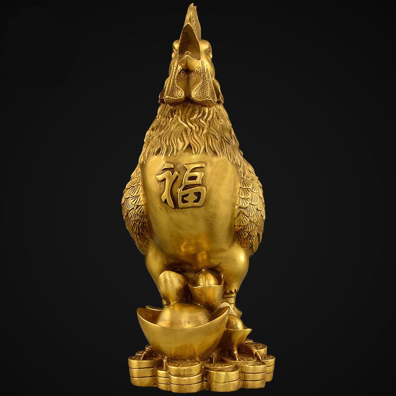 美帮汇铜鸡摆件铜大号公鸡生肖鸡金钱福字鸡家居客厅卧室 3号元宝鸡高清大图